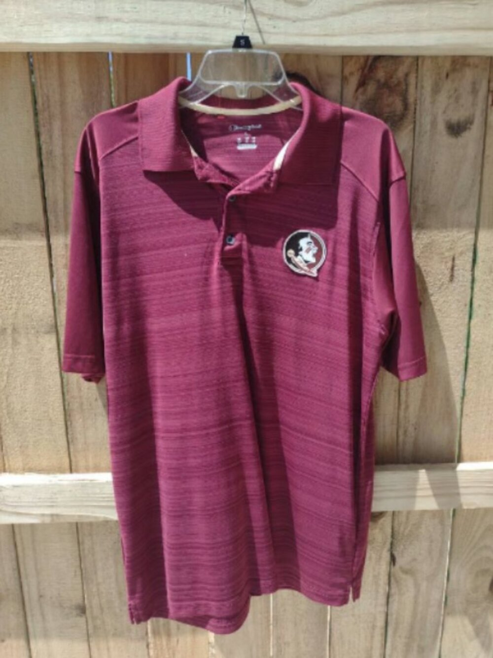 L Men's Champion Florida State Seminoles Polo Shirt FSU Short Sleeve Sports - Picture 3 of 8